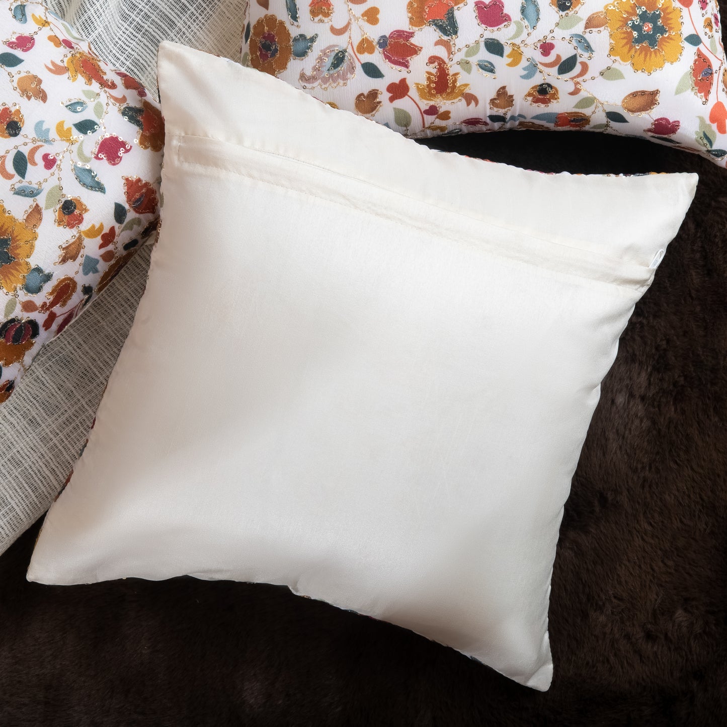 Multi-Colour Floral Pattern Cushion Covers of 5pcs)