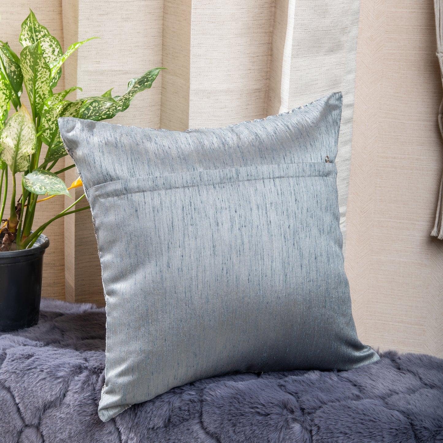 Grey Embroiderd Cushion Covers (Set of 5pcs)