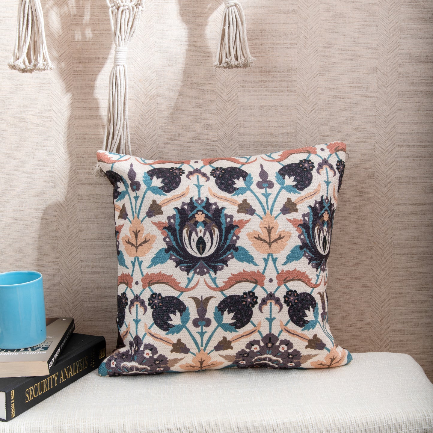 Blue & Brown Digital Printing Cushion Covers (Set of 5pcs)