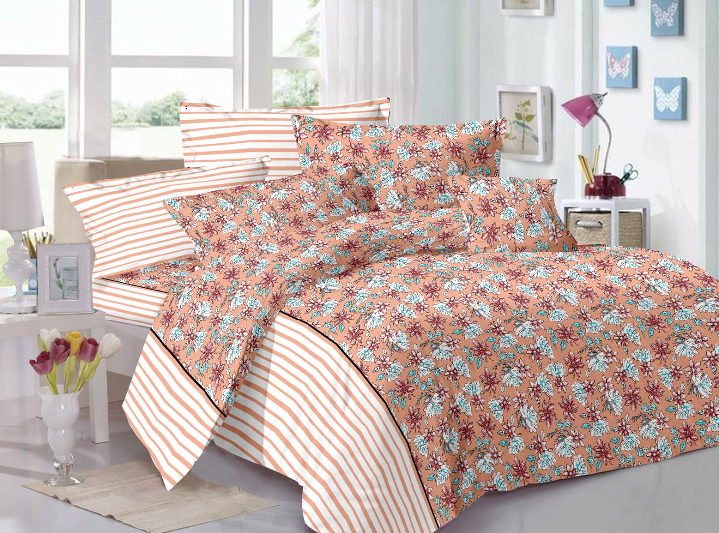 Glanza 100% Cotton Bedsheet Set – Ultimate Comfort and Style